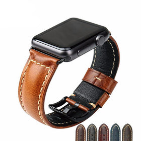 Wax Leather Watch Strap