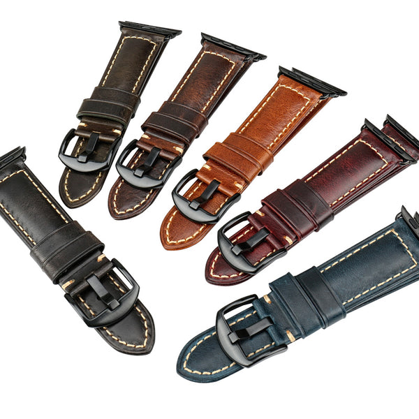 Wax Leather Watch Strap