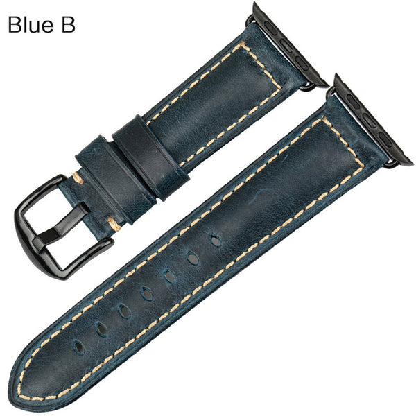 Wax Leather Watch Strap
