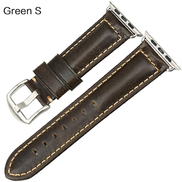 Wax Leather Watch Strap