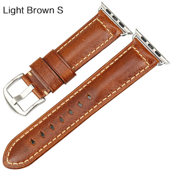 Wax Leather Watch Strap