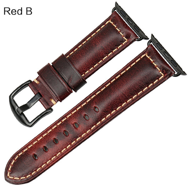 Wax Leather Watch Strap